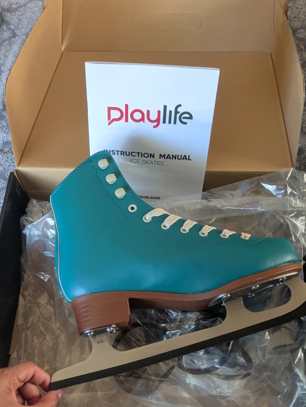 Women's Teal Figure Ice Skates